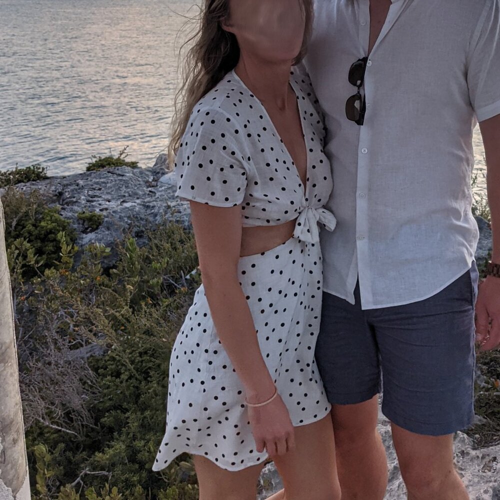 Chic Polka Dot Cut-Out Dress